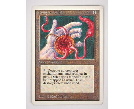 Magic The Gathering TCG - Nevinyrral's Disk Unlimited (1993).This lot contains one copy of Nevinyrral's Disk from Unlimited .