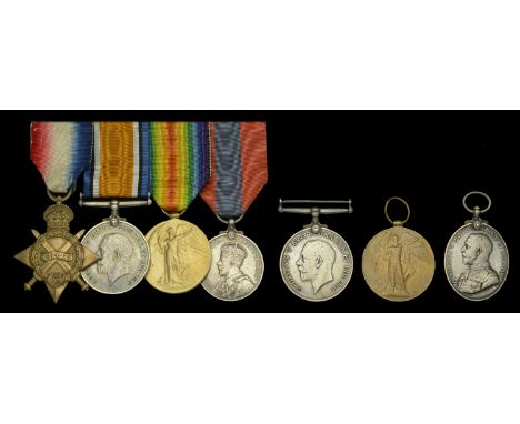 Four: Private W. Brianton, Suffolk Regiment 1914-15 Star (3-9517 Pte W. Brianton. Suff: R.); British War and Victory Medals (