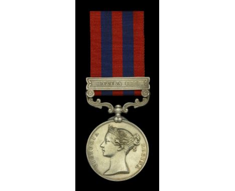 India General Service 1854-95, 1 clasp, Hazara 1888 (1094 Pte F. Proctor 1st Bn Suff. R.) minor edge nicks, otherwise good ve
