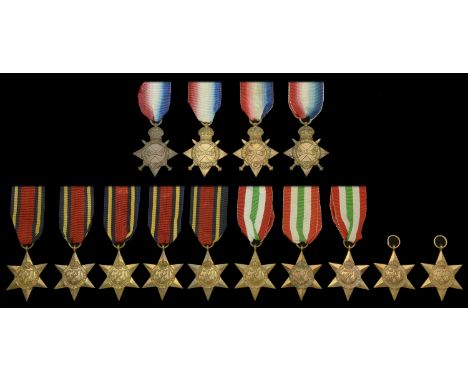 1914-15 Star (4) (15816 Pte. A. Jones. S. W. Bord:; 15199 Pte. E. Toulcher. S. Wales Bord.; M2- 105259 Pte. O. R. Gent. A.S.C