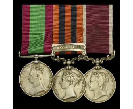 Three: Sowar Halim Khan, 15th Bengal Lancers  Afghanistan 1878-80, no clasp (499 Sowar Halim Khan 15th Bengal Cavy.); India G