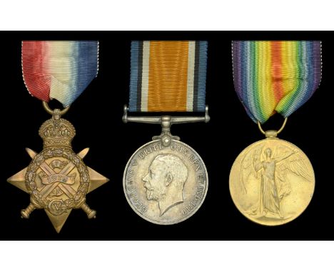 Three: Private W. Clements, Bedfordshire Regiment, who was wounded at Givenchy in May 1915  1914 Star (4-6937 Pte. W. Clement