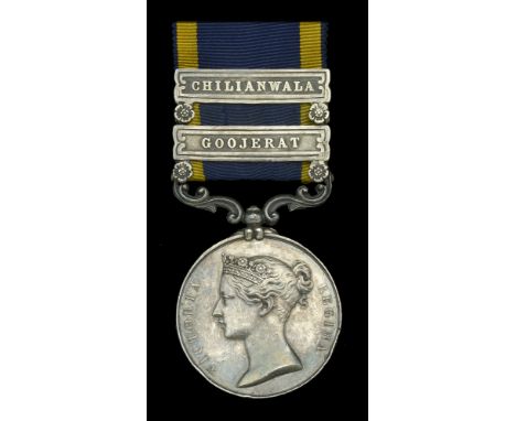 Punjab 1848-49, 2 clasps, Chilianwala, Goojerat (Bombardier George Seffert 3rd. Troop 2d. Bn. H.A.) officially re-engraved na