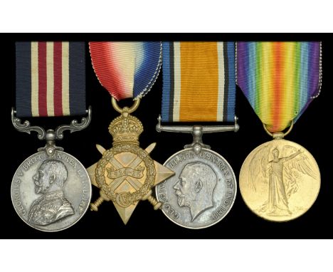 A scarce Great War ‘Western Front’ M.M. group of four awarded to 2nd Corporal R. E. Simons, Inland Water Transport, Royal Eng