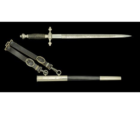 A German Second World War Fire Officials Dagger. The very attractive and scarce fire officials dagger with its straps by the 