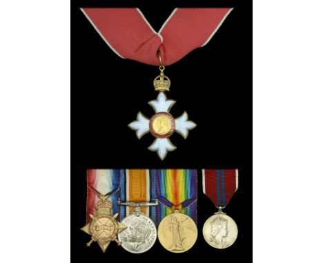 The historically important C.B.E. group of five awarded to Lieutenant J. E. M. Carvell, 16th (County of London) Battalion (Qu