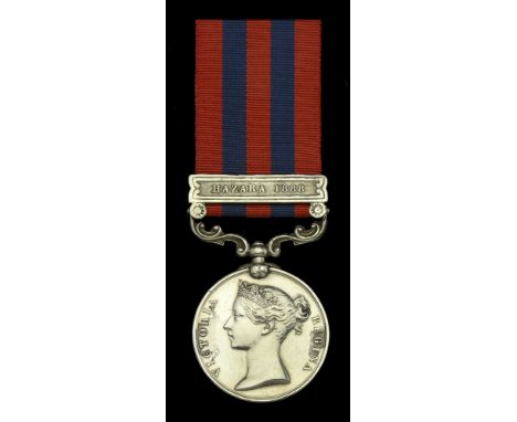 India General Service 1854-95, 1 clasp, Hazara 1888 (849 Pte J. Leonard 1st Bn. Suff. R.) very fine £140-£180