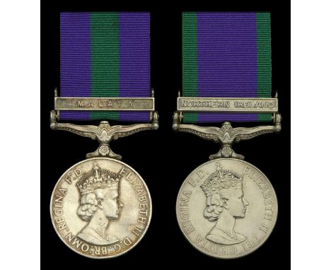 General Service 1918-62, 1 clasp, Malaya, E.II.R. (23335992. Pte. W. P. McNeill R.A.M.C.) surname partially corrected; Genera