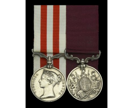 Pair: Gunner W. Scott, Royal Horse Artillery, late Madras Horse Artillery  Indian Mutiny 1857-59, no clasp (Gunner Wm. Scott,