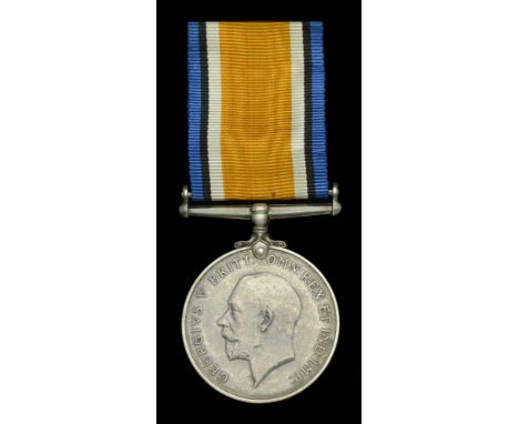 A scarce 'underage Casualty' sole entitlement British War Medal awarded to Sapper A. J. Crockett, 1/3rd Kent Fortress Company