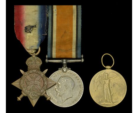 Three: Corporal S. Hall, Suffolk Regiment  1914 Star (1908 Pte S. Hall. 1/4 Suff: R.); British War and Victory Medals (1908 C