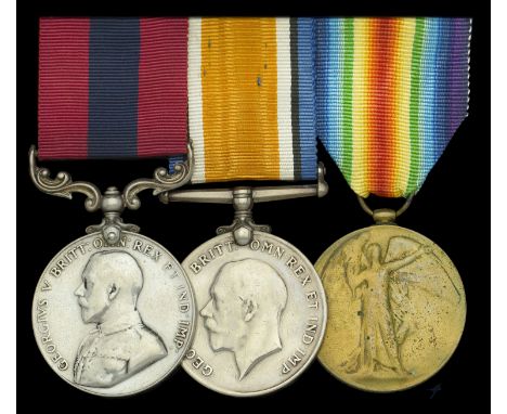 A Great War ‘November 1918’ D.C.M. group of three awarded to Rifleman E. W. Bryant, 16th (County of London) Battalion (Queen’