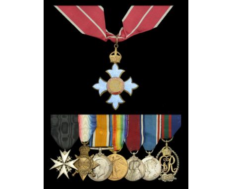 An inter-War C.B.E., Order of St. John group of eight awarded to Captain J. M. Robertson, Royal Naval Volunteer Reserve  The 