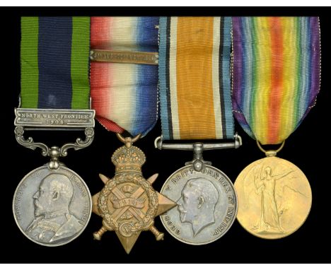 Four: Private J. Townsend, Royal Warwickshire Regiment  India General Service 1908-35, 1 clasp, North West Frontier 1908 (883