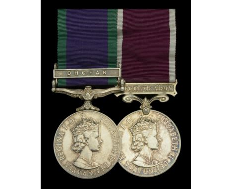 Pair: Corporal D. Armstrong, Royal Army Medical Corps  General Service 1962-2007, 1 clasp, Dhofar (23210854 L/Cpl. D. Armstro