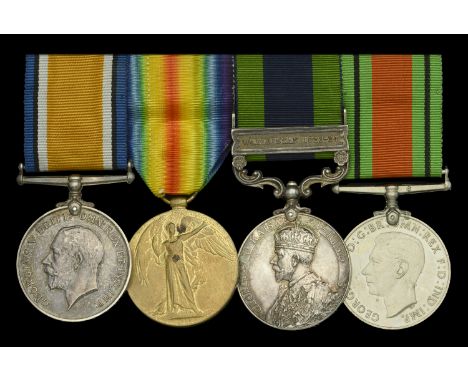 Four: Private F. W. A. Minns, Suffolk Regiment, late Royal Sussex Regiment  British War and Victory Medals (24011 Pte. F. W. 