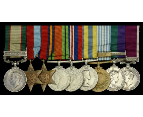 Nine: Warrant Officer Class II H. H. Bell, Royal Norfolk Regiment  India General Service 1936-39, 1 clasp, North West Frontie