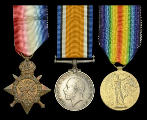 Three: Private J. Sherlock, Nottinghamshire and Derbyshire Regiment, who was captured and taken Prisoner of War  1914 Star (1