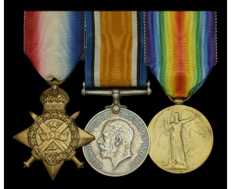 Three: Private B. Hilling, Suffolk Regiment, who was taken Prisoner of War at Le Cateau on 26 August 1914  1914 Star (6539 Pt