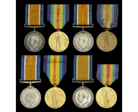 Pair: Private H. W. Ford, Lancashire Fusiliers, who was killed in action on the Western Front on 28 August 1918 British War a