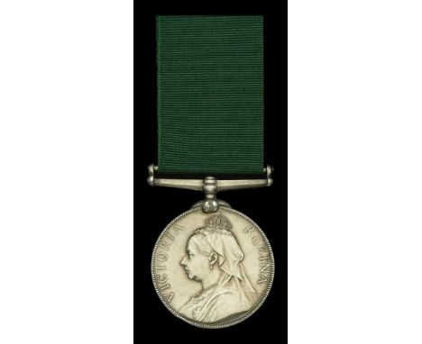 Volunteer Force Long Service Medal, V.R. (Sergt A. R. Hill. 3 (C) V.B. Suff. Regt) engraved naming, very fine £60-£80