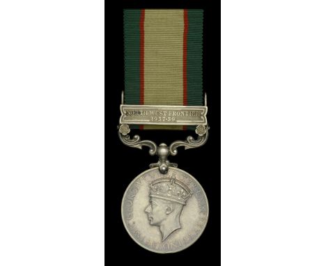 India General Service 1936-39, 1 clasp, North West Frontier 1937-39 (5826286. Pte. W. Root. Suff. R.) good very fine £80-£120