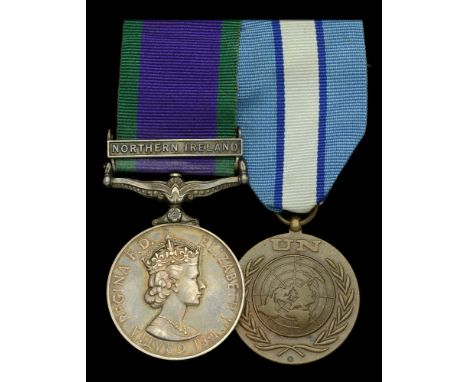 Pair: Private J. J. Broughton, Royal Anglians  General Service 1962-2007, 1 clasp, Northern Ireland (24498589 Pte J J Brought