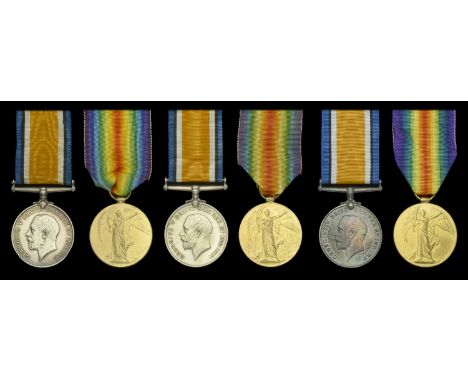 Pair: Lieutenant O. Fawcett, Army Service Corps British War and Victory Medals (Lieut. O. Fawcett) very fine  Pair: Private W