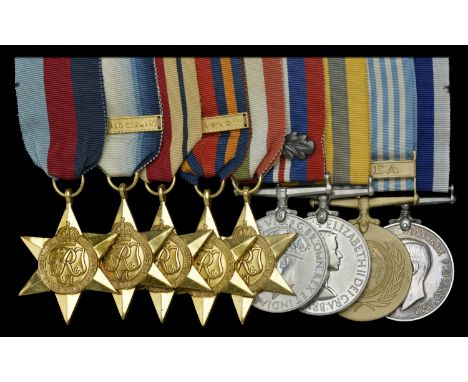 Nine: Chief Stoker Mechanic J. J. Blacklock, Royal Navy  1939-45 Star; Atlantic Star, 1 clasp, France and Germany; Africa Sta