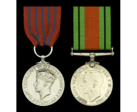 A fine Second War ‘London Blitz’ G.M. pair awarded to Police Constable W. Griffiths, Metropolitan Police  George Medal, G.VI.