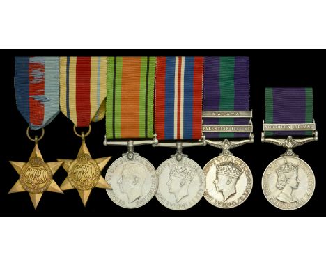 Five: Corporal G. Lister, Suffolk Regiment 1939-45 Star; Africa Star; Defence and War Medals 1939-45; General Service 1918-62