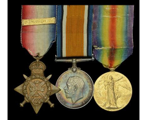Three: Lance-Corporal S. Allen, (King’s Own) Royal Lancaster Regiment  1914 Star, with copy clasp (5944 L. Cpl S. Allen. R. L