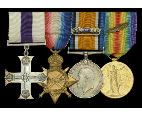 A Great War M.C. group of four awarded to Captain F. E. Douglas, West Yorkshire Regiment  Military Cross, G.V.R., unnamed as 