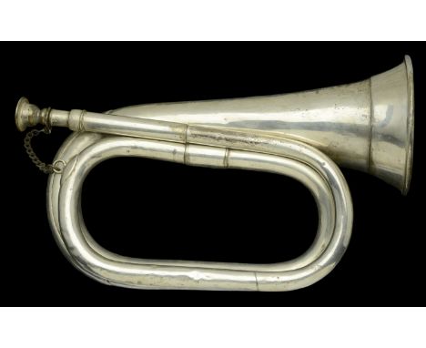 A Middlesex Volunteers Bugle. A silver plated bugle, with engraved inscription ‘1st Battalion the Middlesex Volunteer Regt. S