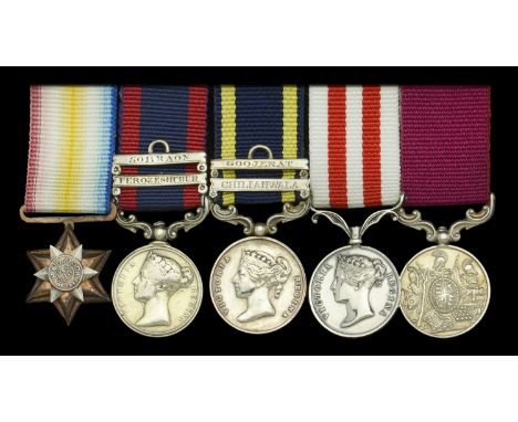 A fine set of contemporary miniature medals representative of the entitlement of Farrier Sergeant Thomas Lucas, Bengal Horse 