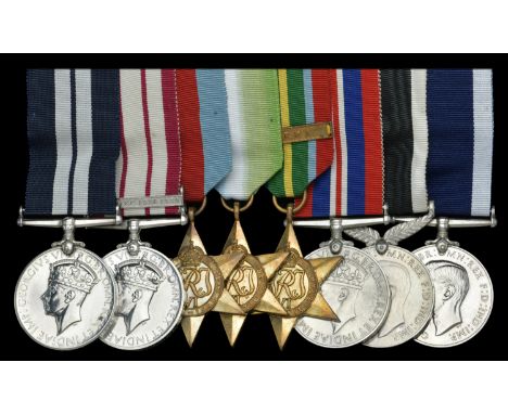 A fine Second War ‘Far East’ D.S.M. group of eight awarded to Chief Engine Room Artificer R. L. Jerrard, Royal Navy and Royal