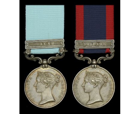 Pair: Sub-Conductor J. C. Stone, Ordnance Commissariat Department, later Horse Artillery  Army of India 1799-1826, 1 clasp, A