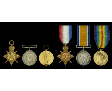 Three: Private A. A. Gibbons, Suffolk Regiment 1914-15 Star (2512 Pte. A. A. Gibbons, Suff. R.); British War and Victory Meda