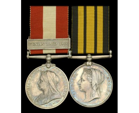 Pair: Lieutenant G. N. A. Pollard, Royal Navy  Canada General Service 1866-70, 1 clasp, Fenian Raid 1866 (Midshipman G. N. A.