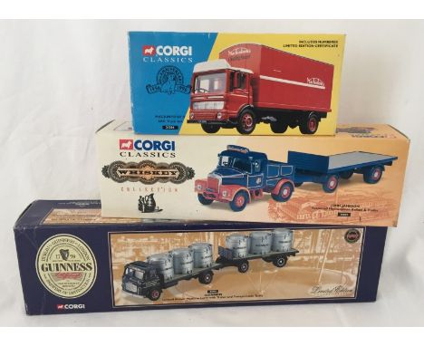 3 Corgi 1:50 scale lorries in Mackintosh, John Jameson and Guinness liveries.  