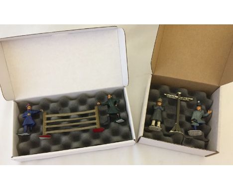 Errol John Studios - 2 sets of boxed lead soldiers. 2 French Napoleonic vignettes, each comprising of 3 pieces. 1) 2 officers
