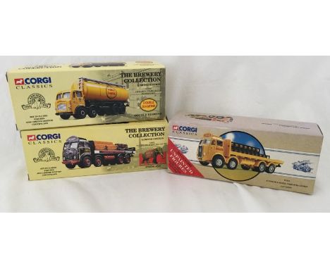 3 Corgi 1:50 scale lorries in Fremlins, Lucozade and Double Diamond liveries.  