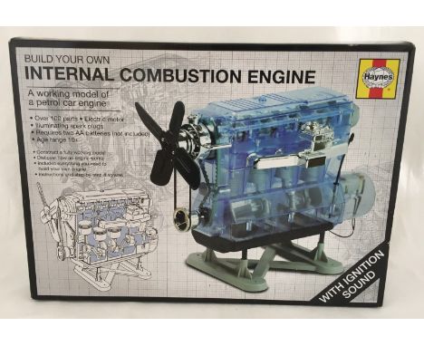A Haynes battery operated 'see through' working engine kit - made up.  