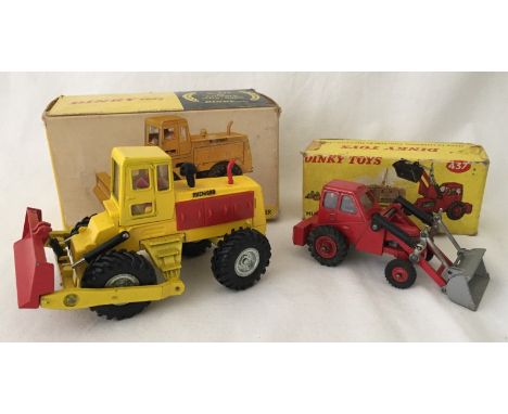 2 boxed Dinky construction tractors. A Michigan 180-111 tractor dozer #976 & a Muir Hill 2/WL loader tractor #437. 