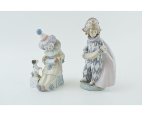 Two Lladro Ceramic Pottery Figures The figures are in excellent undamaged condition 15 cm and 18 cm