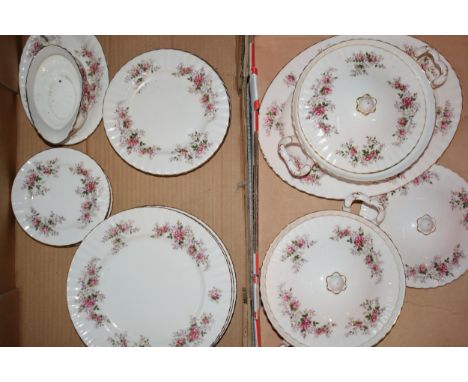 A collection of Royal Albert 'Lavender Rose' dinner ware to include two tureens, gravy boat, six 26.5cm plates, five 21cm pla