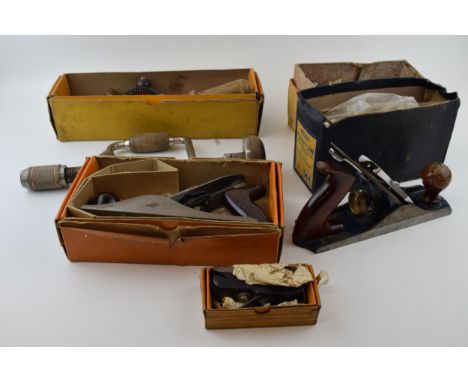 Quantity of Hand Tools Stanley &amp; Record Planes with Hand Drill 8 Items the tools are generally very good planes are boxed