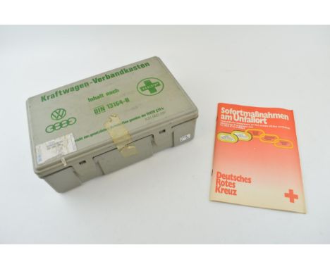 Original VW Volkswagen first aid kit with original contents. c1980s.