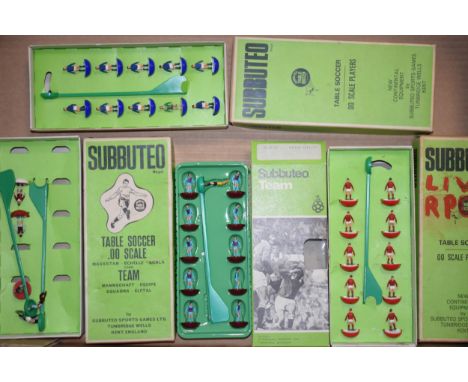 A collection of vintage 'Subbuteo Table Football' teams to include 'Aston Villa',&nbsp; and three other teams. (4). Aston Vil