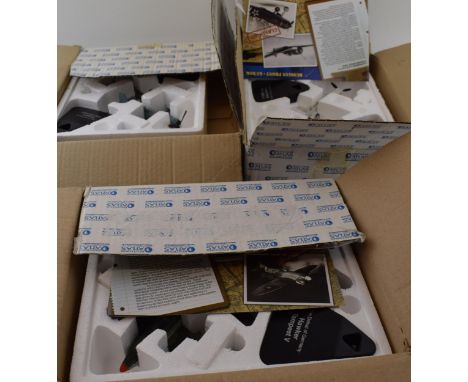 (3) Atlas Editions Boxed Zero Corsair Focke Wulfe Tempest Messersmitt Die Cast Boxed Model WW2 Aircraft Excellent Boxed Condi